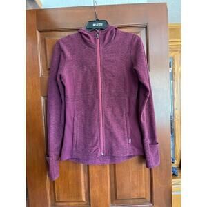 PRANA FLEECE ZIP UP HOODED JACKET XS